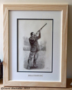 Framed pencil portrait of David by David Blackaller